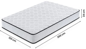Taštičková matrace Evan s chráničem 120x200