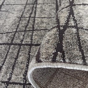 DY Sivý vzorovaný koberec Enigma 08 Rozmer: 80x150 cm