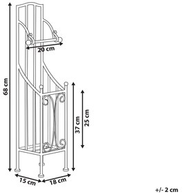 Kovový stojan na toaletný papier sivý BRISA Beliani