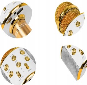 WS 858 BEZDRÔTOVÝ MIKROFÓN KARAOKE zlatá