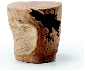 Okrúhly odkladací stolík z tíkového dreva ø 35 cm Tropicana – Kave Home