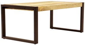 furniture-nabytek.cz - Konferenčný stolík kov a drevo mango 110x45x60
