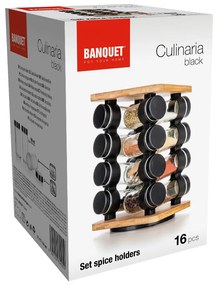 Banquet Súprava koreničiek CULINARIA Black, 16 ks