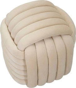 Krémový zamatový taburet Softy – Mauro Ferretti