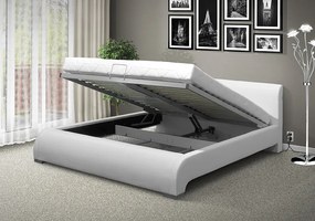 Nabytekmorava Luxusná posteľ SEINA NEW 200x120cm s MOT otváraním ÚP farba čalúnenia: eko koža hnedá