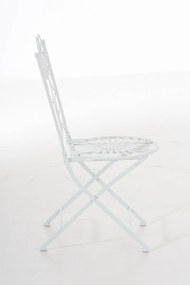 Kovová stolička skladacia Indra - Biela