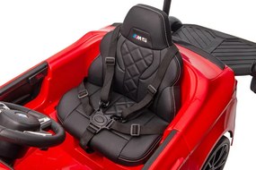 LEAN CARS Elektrické autíčko BMW M5 s rodičovskou platformou červené lakované
