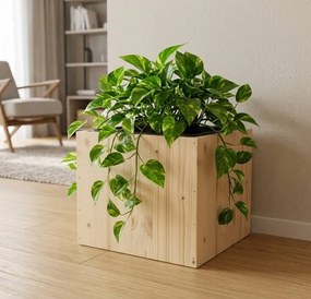 AMADEA Drevený obal na kvetináč, 27x27x20 cm Český výrobok