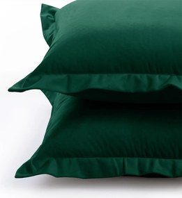 Obliečky na vankúše AmeliaHome Velvet Side tmavozelené