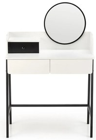 Toaletný stolík Agnes biela/čierna