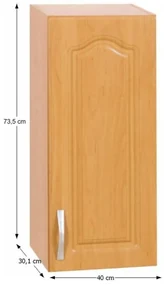 Horná kuchynská skrinka Leite MDF klasik W40/P jelša (P). Vlastná spoľahlivá doprava až k Vám domov. 788946