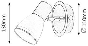 Rabalux 5976 - Bodové svietidlo ATI E14/15W