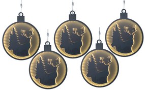 Livarno home Vianočná LED guľa, 5 kusov (800007714)