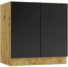 Kuchynská skrinka Isabel D80 čierna/artisan