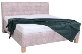 Čalúnená posteľ s úložným priestorom bez matraca VIOLET 180x200 cm béžová
