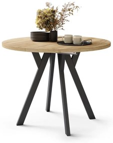 Rozkladací jedálenský stôl ARTUR dub craft/čierna