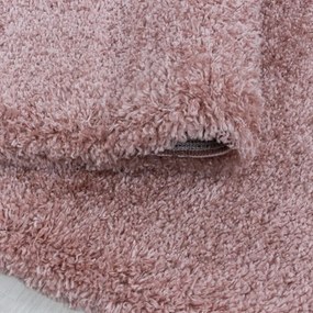 Koberec Fluffy Super Soft ružový kruh