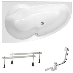 Asymetrická vaňa Laguna Luiza 140x95 cm akrylát ľavá SIKOLU1400LAPN, 1 ks