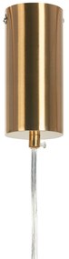 Závesná kovová lampa s 5 žiarovkami mosadzná SESTRA Beliani