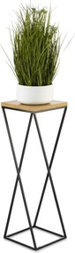 STOJAN NA KVETINÁČ LOFT7 70X24X24 CM ČIERNA/HNEDÁ