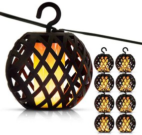 Bezdoteku LEDSolar FireFly solárne reťaz s 8 guľami, IPRO, 1W, teplá farba