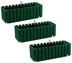 Parkside®  Kvetináč Kensington, 50 cm, zelená, 3 kusy  (800008780)