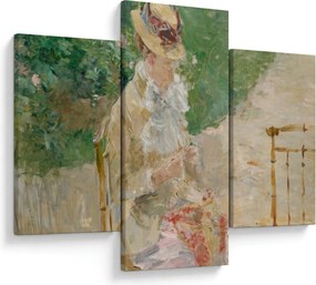 Obraz - Berthe Morisot, Young Woman Knitting, reprodukcia (90x60 cm)