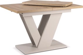 Rozkladací stôl CLARK 120-160 cm, dub Artisan/kašmír