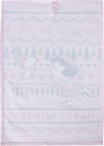 PEANUTS Utierka "Happy Winter" - sv. ružová
