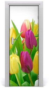 Fototapeta na dvere kvety tulipány 75x205 cm