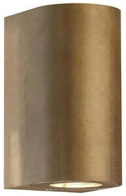 Nordlux - Vonkajšie nástenné svietidlo CANTO 2xGU10/28W/230V IP44 mosadz