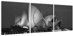 Obraz Opery v Sydney (s hodinami) (90x30 cm)