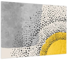 Sklenený obraz - Abstraktná maľba pláže N⁰3 (70x50 cm)