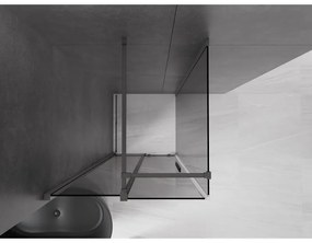 Mexen Velar, sprchový kút s posuvnými dverami 110 x 110 cm, 8mm šedé sklo, grafit brúsený, 871-110-110-41-66