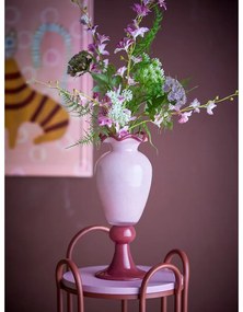 Ružová sklenená váza (výška 34 cm) Frills – Bloomingville