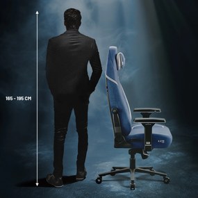 Modrá látková herná stolička Diablo X.Eye Prime Meta Ocean