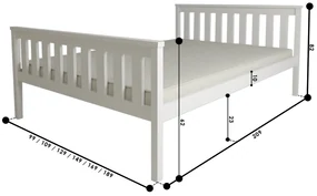 Posteľ KALEA 90 x 200 cm, borovica Rošt: Bez roštu, Matrac: Matrac Coco Maxi 20 cm