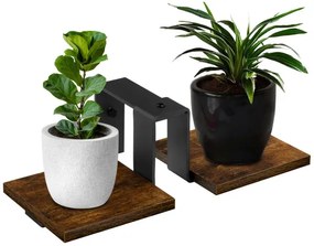 Nástenný stojan na kvety FERNANDO RUSTIC dub