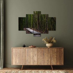 Obraz - Medzi bambusy (150x105 cm)