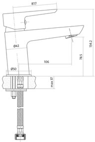 Cersanit Mille, umývadlová batéria vrátane kovovej odtokovej zátky, chrómová, S951-045