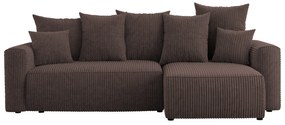 Rohová sedačka Denia (P) (čokoládová). Akcia -20%. Vlastná spoľahlivá doprava až k Vám domov. 1133116