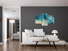 Obraz - Tyrkysová abstrakcia (90x60 cm)