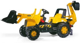 Šlapací traktor JCB s prednou aj zadnou lyžicou Rolly Toys 812004