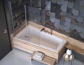 Besco Akrylátová asymetrická vaňa so zníženým lemom Intima Slim 150x85 (160x90) BESCO-Rozmery: 150x85, BESCO-Farba: Biela, BESCO-Orientácia: Pravá