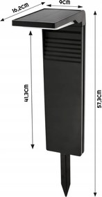 SADA 4 solárnych LED záhradných lámp na záhradné stĺpiky so senzorom súmraku