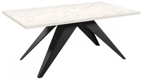 Rozkladací jedálenský stôl Awelian 140, Farby: čierna / biela arktická