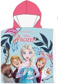 Kúpacie pončo - osuška s kapucňou Ľadové kráľovstvo - Frozen - vyrobená z mikrovlákna - 50 x 100 cm