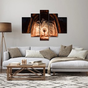 Obraz - Svetelná show na koľajniciach (150x105 cm)