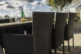 Záhradné ratanové kreslo 4 ks HAMBURG, antracit