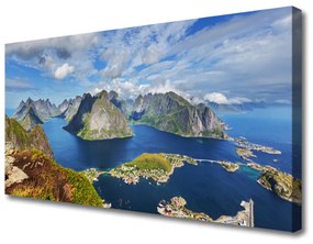 Obraz Canvas Hory more záliv krajina 140x70 cm